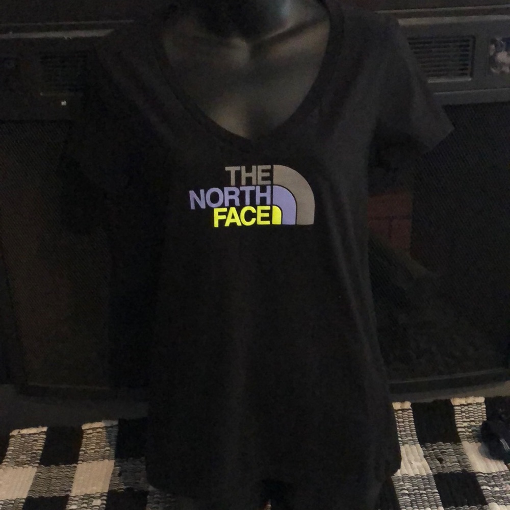 North Face black v neck t shirt